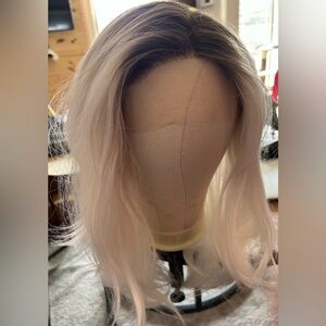 Brand new with tags luxury synthetic glueless lacefront ice blonde wig